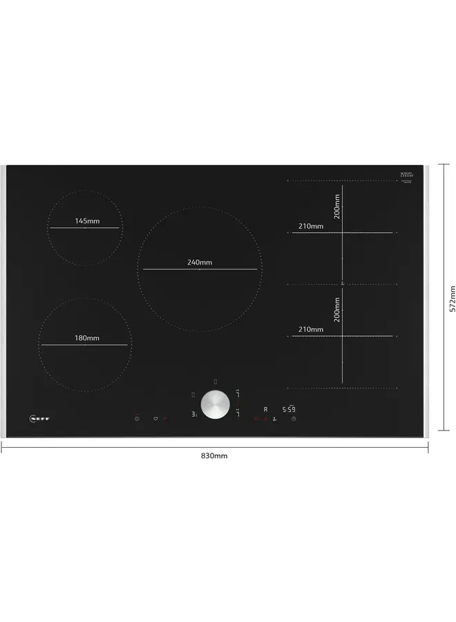 Neff T68TTV4L0 inductie kookplaat | Flex | Twistpad | 83 cm