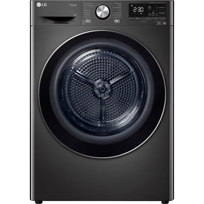 LG RT80V9B warmtepompdroger 8 | C | Zwart