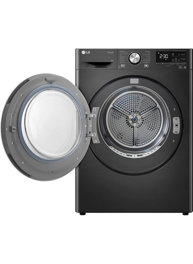LG LG RT80V9B warmtepompdroger 8 | C | Zwart