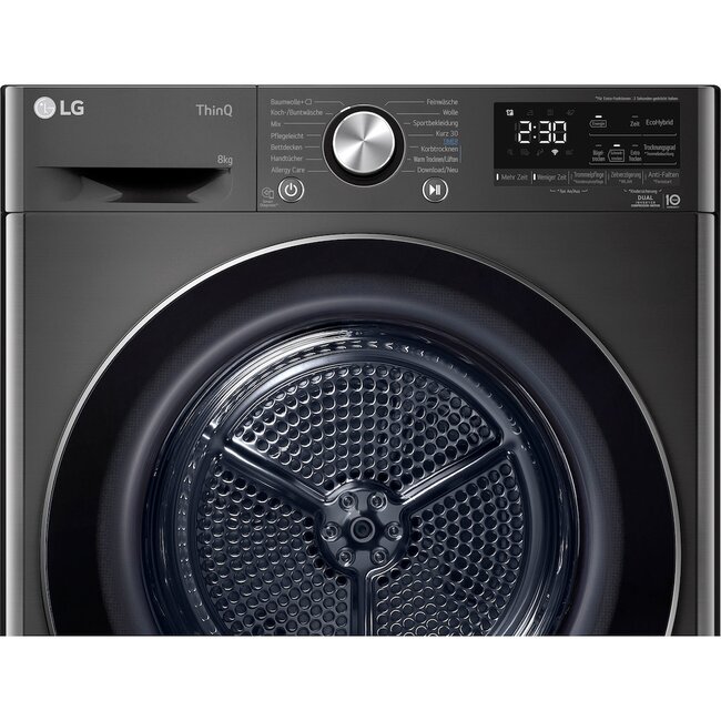 LG LG RT80V9B warmtepompdroger 8 | C | Zwart