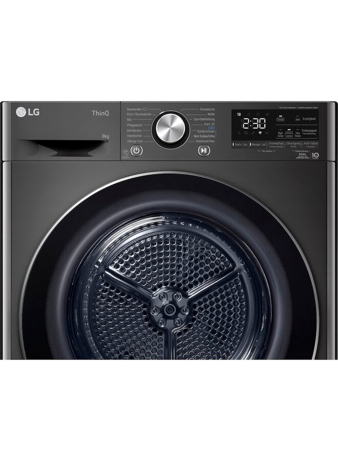 LG RT80V9B warmtepompdroger 8 | A+++ | Zwart
