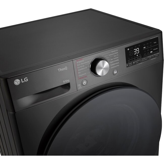 LG W4WR7096YB | Wasdroogcombinatie | Zwart | 9 kg | Stoom