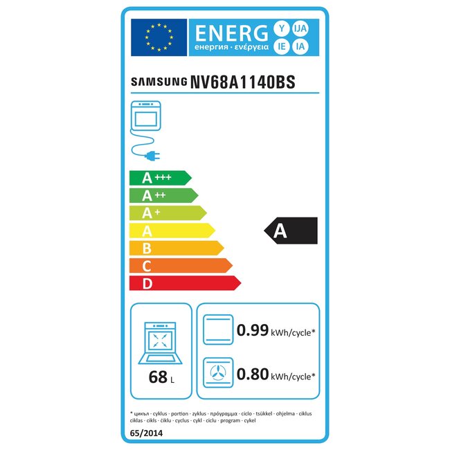 Samsung NV68A1140BS inbouw oven