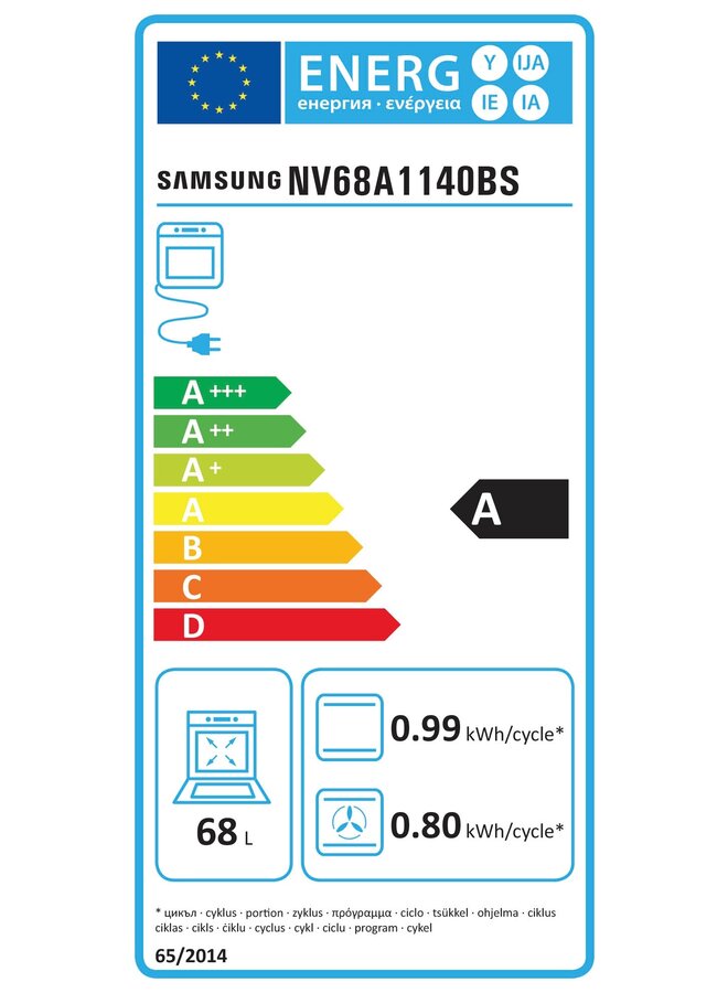 Samsung NV68A1140BS inbouw oven