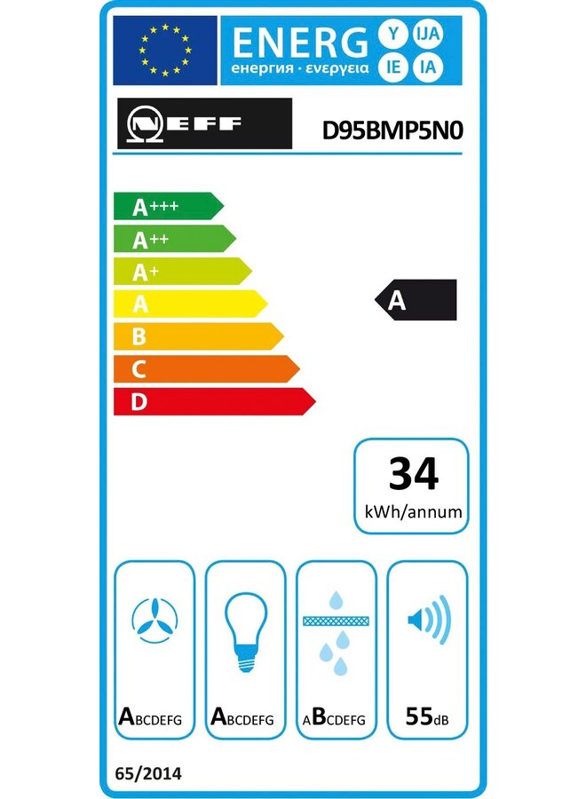 Neff D95BMP5N0 afzuigkap | blokschouw | 90 cm