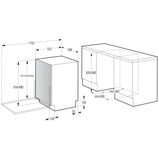 Gorenje GORENJE GS620C10S Vrijstaande vaatwasser | RVS