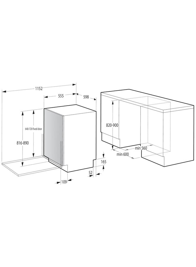 GORENJE GS620C10S Vrijstaande vaatwasser | RVS