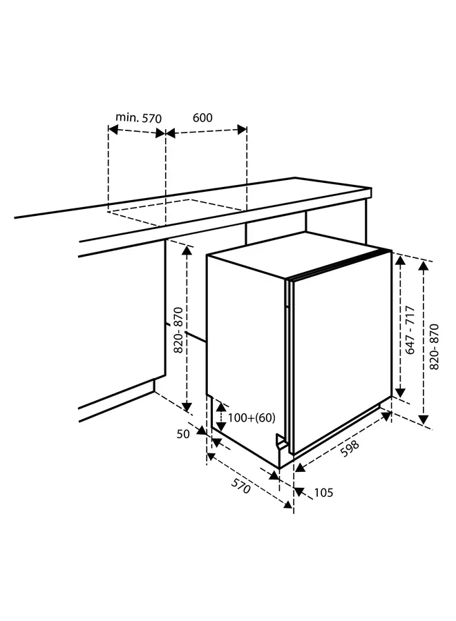 Inventum IVW6060A inbouw vaatwasser A label
