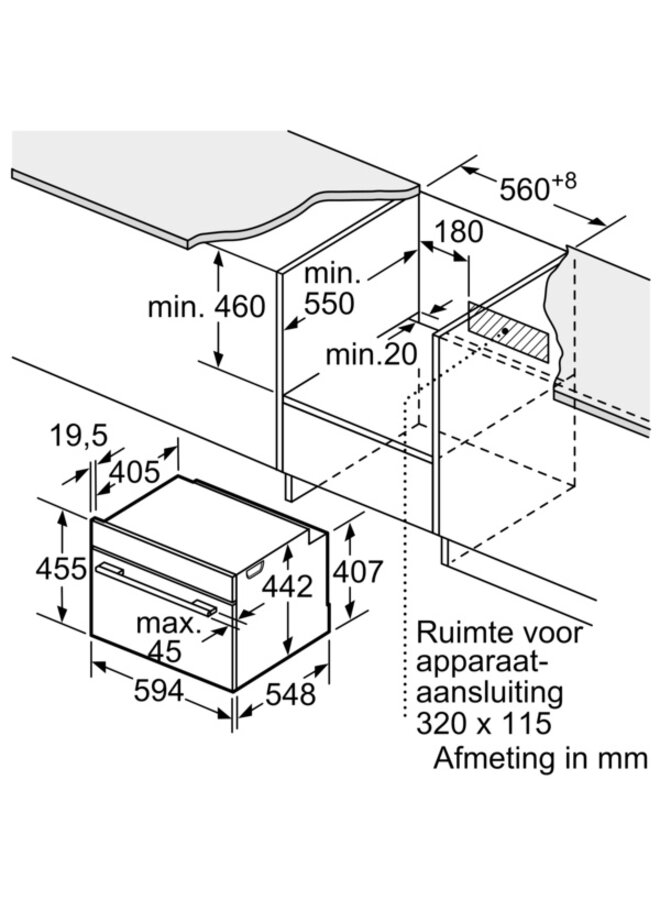 BOSCH CMG636BS2 oven met magentron 45 cm