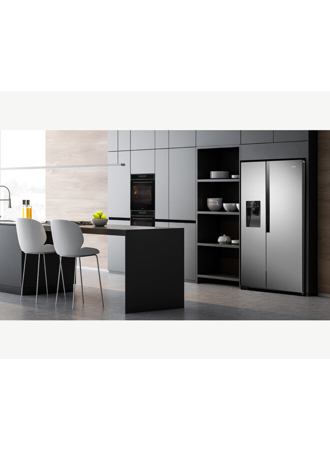 ETNA AKV578IRVS - Amerikaanse koelkast - Water- en ijsdispenser