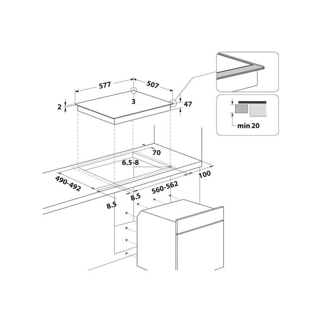 Bauknecht Heko Super 2 oven keramische kookplaat set