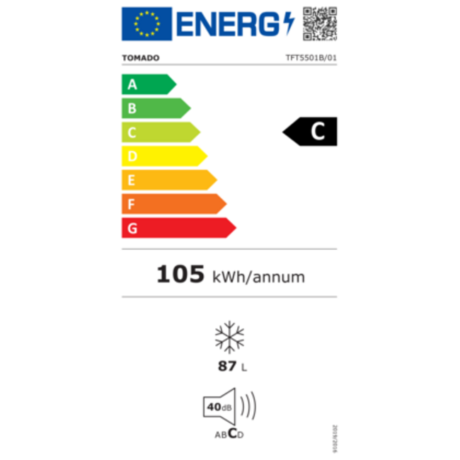 Tomado TFT5501B Tafelmodel vriezer | Zwart | Energieklasse C
