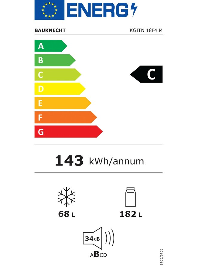 Bauknecht KGITN 18F4 M | Inbouw koelvriescombinatie | 178 cm | NoFrost