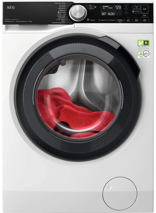 AEG LR8E80690 wasmachine 9 kg | Stoom | 1600 toeren