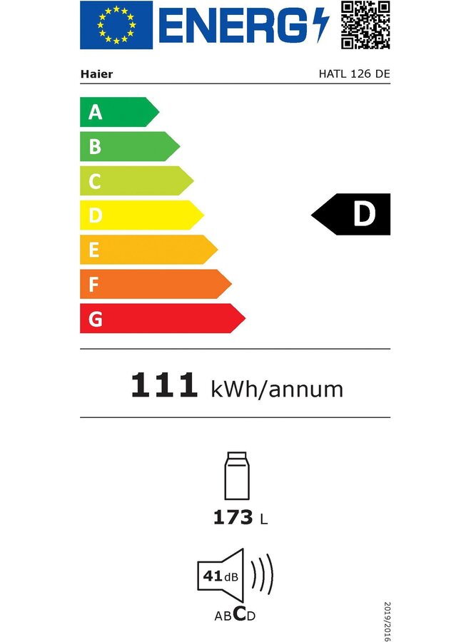 Haier HATL 126 DE inbouw koelkast 122 cm | Deur op deur