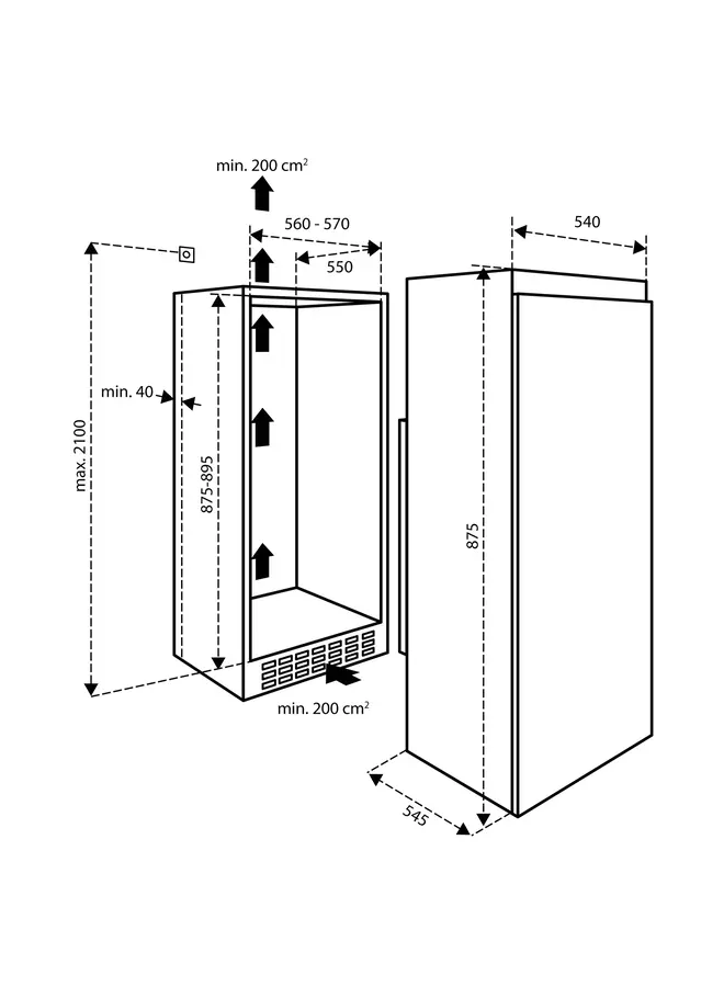 Inventum IVR0882S inbouw vriezer | 88 cm