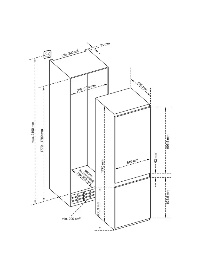 Inventum IKV1788S inbouw koelvriescombinatie 178 cm | No-Frost