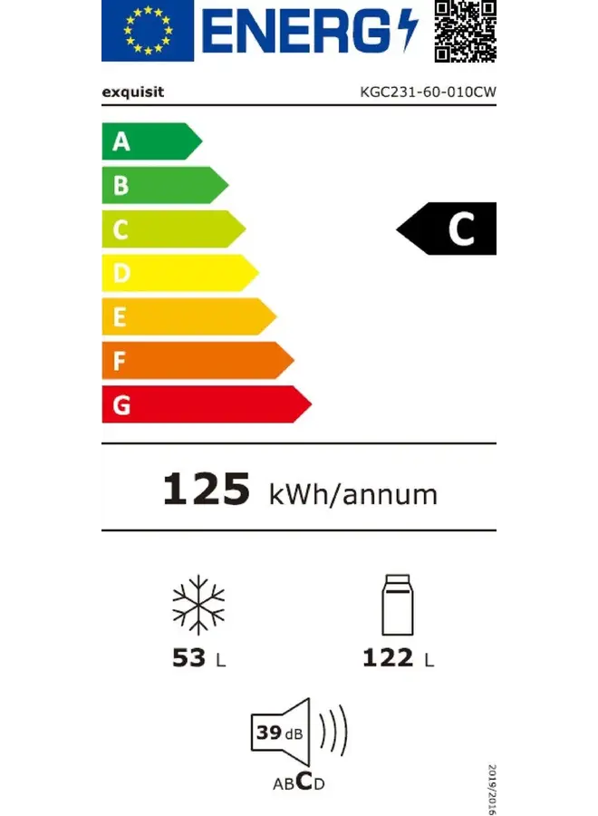 Exquisit KGC231-60-010CW koelvriescombinatie