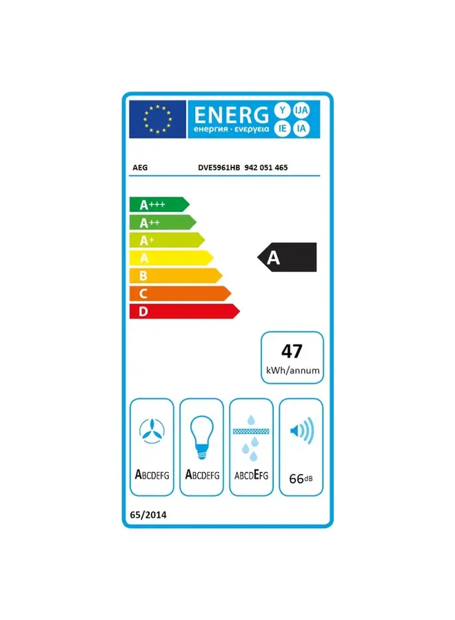 AEG DVE5961HB afzuigkap 90 cm | Schuin