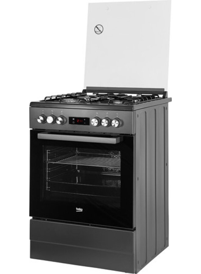 Beko FSM62320DASNL gasfornuis | 60 cm | Zwart