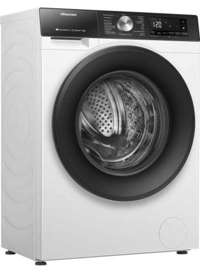 Hisense WF3S8043BW3 | Wasmachine | 8 kg | Energielabel A | Steam