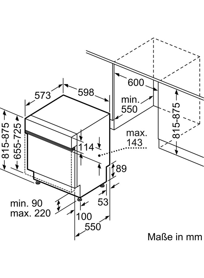 Bosch SMI6ZCS16E | Half geintegreerde vaatwasser | B