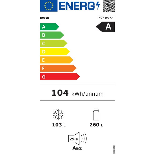 Bosch KGN39VXAT | Koelvriescombinatie | Energielabel A