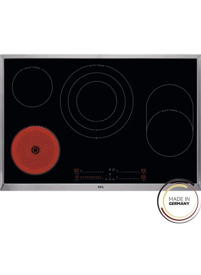 AEG HK857870XB keramische kookplaat 80 cm Rapid Power