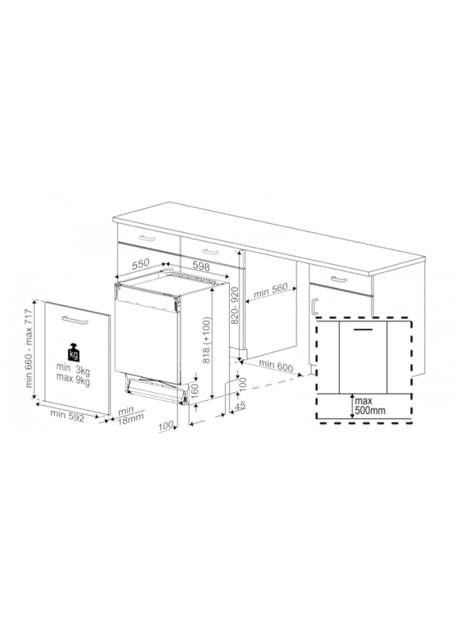 Beko BDIN38660C inbouw vaatwasser Energielabel A