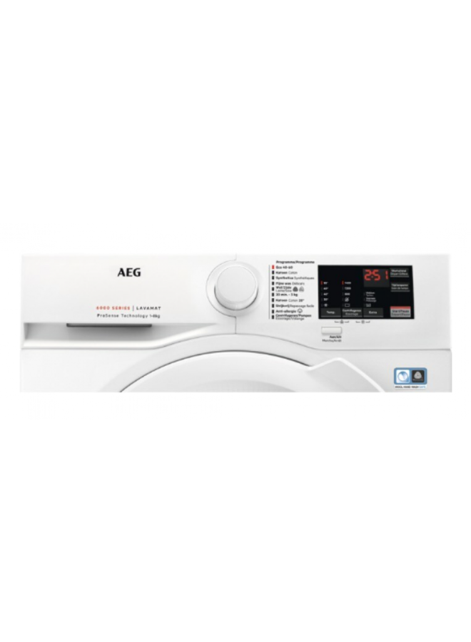 AEG LF62R840 wasmachine A label