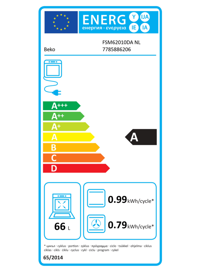 Beko FSM62010DANL gasfornuis 60 cm