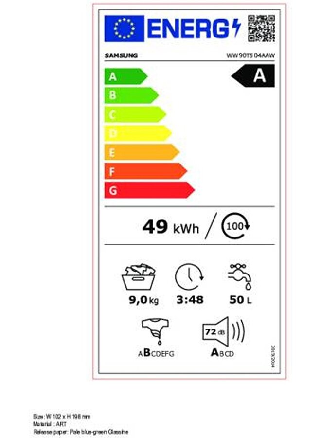 Samsung WW90T504AAWCS2 | Wasmachine | 9 kg