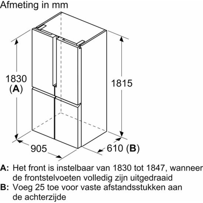 Siemens KF96NAXEA French Door Amerikaanse koelkast