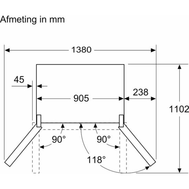 Siemens KF96NAXEA French Door Amerikaanse koelkast