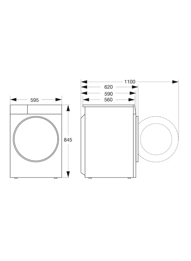 Hisense WF5S1045BW wasmachine 10.5 kg | Wit