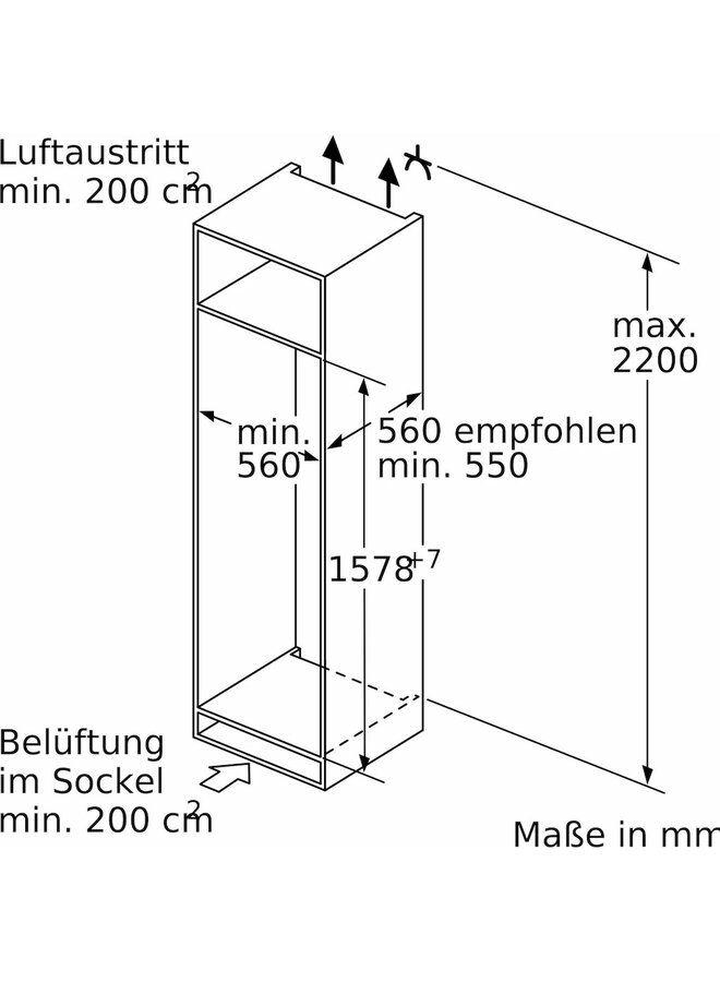 Constructa CK677AFE0 Inbouw koel-vriescombinatie 158 cm