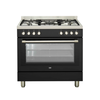 Beko GM 15120 DA PR NL |  gasfornuis | 90 cm | Zwart/RVS