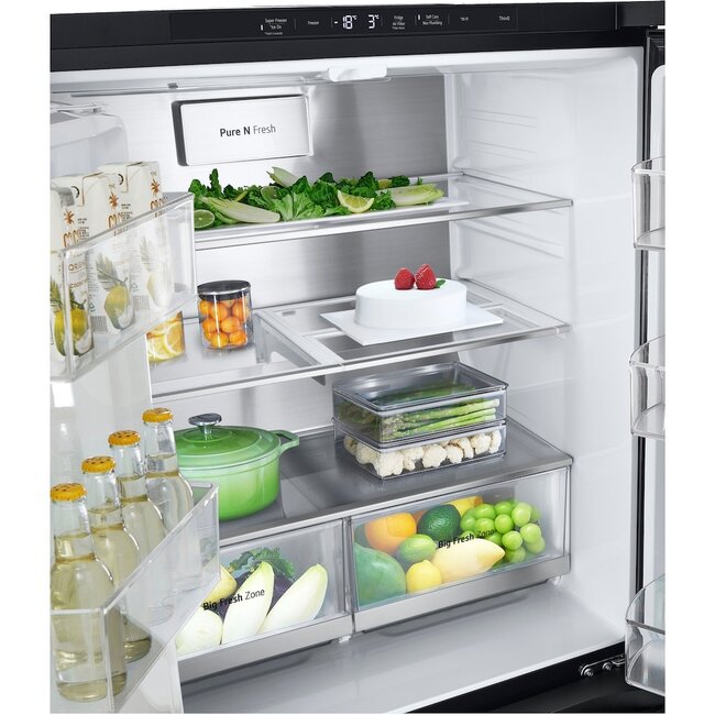 LG GMG761EPAE Multidoor Amerikaanse koelkast InstaView Zwart