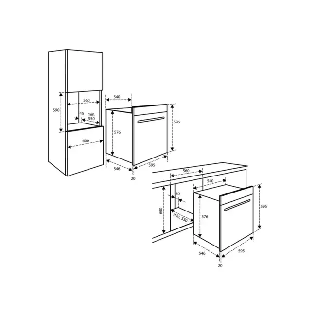 Inventum IMC6035GT | Inbouw oven | magentron  | 60 cm | Zwart