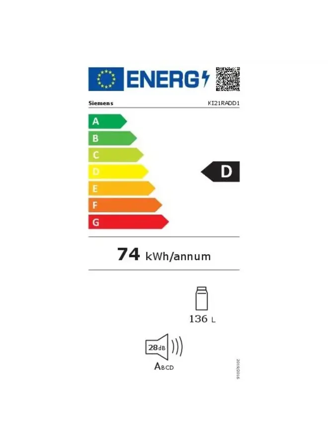 Siemens KI21RADD1 | Inbouw koelkast | 88 cm