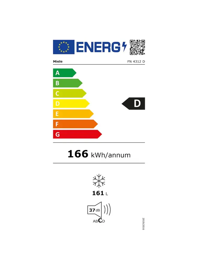 Miele FN 4312 D Wit vrijstaande vrieskast NoFrost