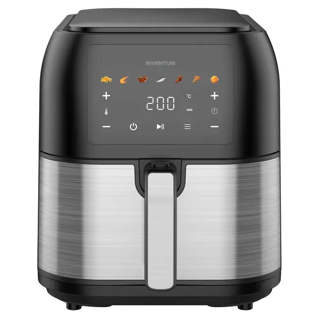 Inventum GF801HLDB Airfryer - Inhoud 8 liter - Zwart/RVS
