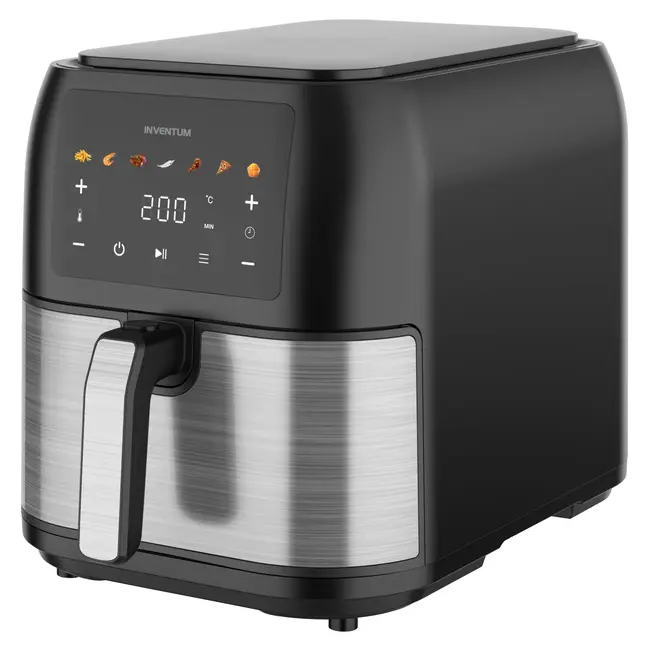 Inventum GF801HLDB Airfryer - Inhoud 8 liter - Zwart/RVS