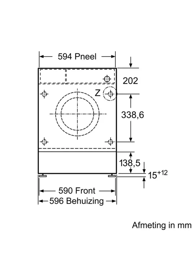 Bosch WIW28542EU inbouw wasmachine