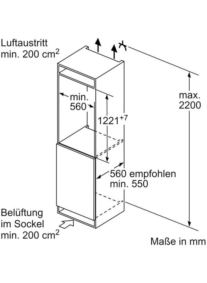 Constructa ( Bosch ) CK242NSE0 | Inbouw koelkast | 122 cm  | vriesvak
