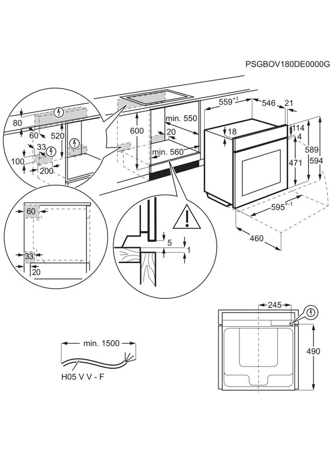AEG TE7PB62WAB Inbouw oven Zwart