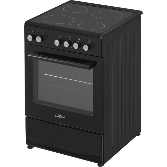 Everglades EVCK5030  Keramisch Fornuis Zwart 50 cm
