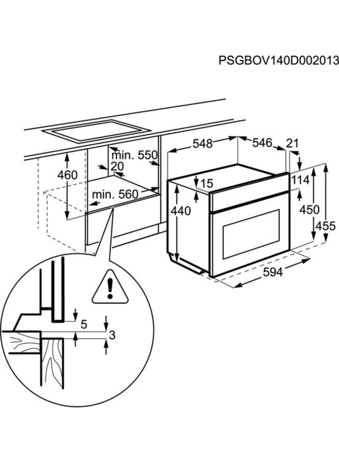 AEG KMK721000M inbouw magnetron 45 cm
