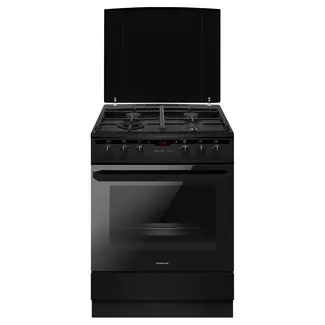Inventum VFG6034WGZWA | Gasfornuis | Zwart | Hetelucht | 60 cm