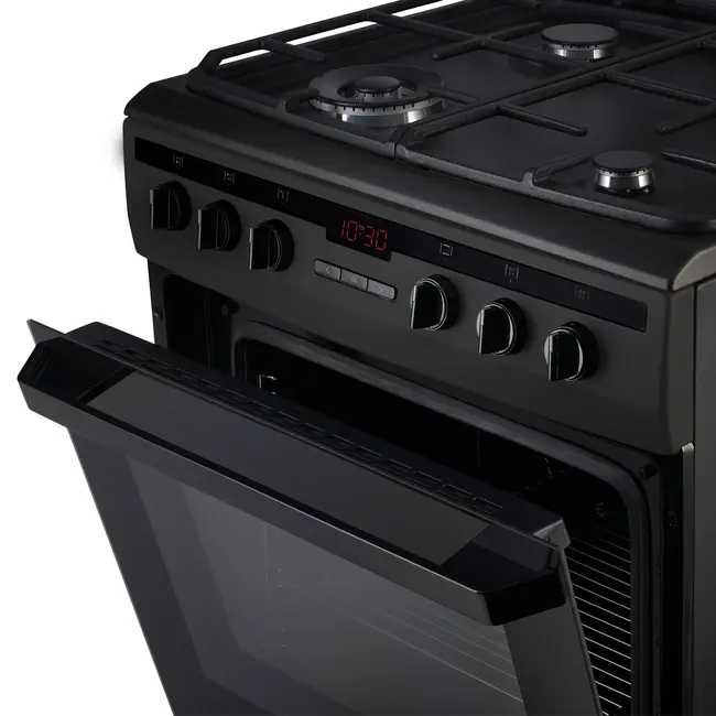 Inventum VFG6034WGZWA | Gasfornuis | Zwart | Hetelucht | 60 cm